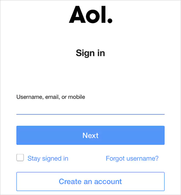 Tap on Create an account
