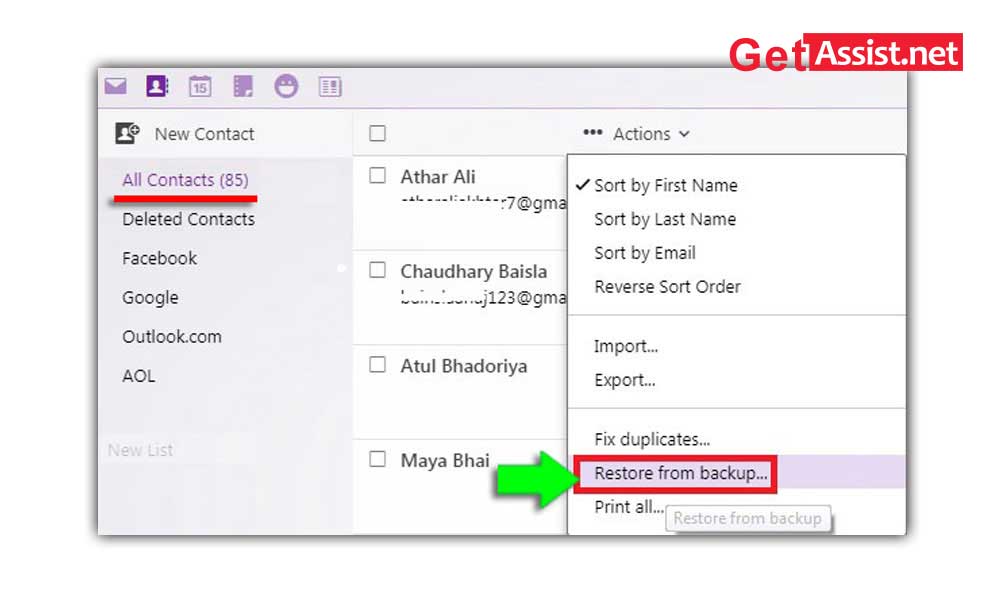 5 Easy Steps To Restore Yahoo Missing And Deleted Contacts