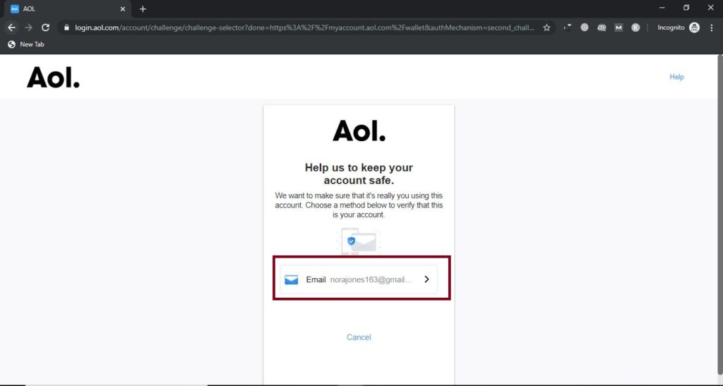 Verify your AOL account 