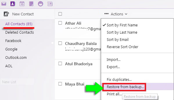 5 Easy Steps To Restore Yahoo Missing And Deleted Contacts