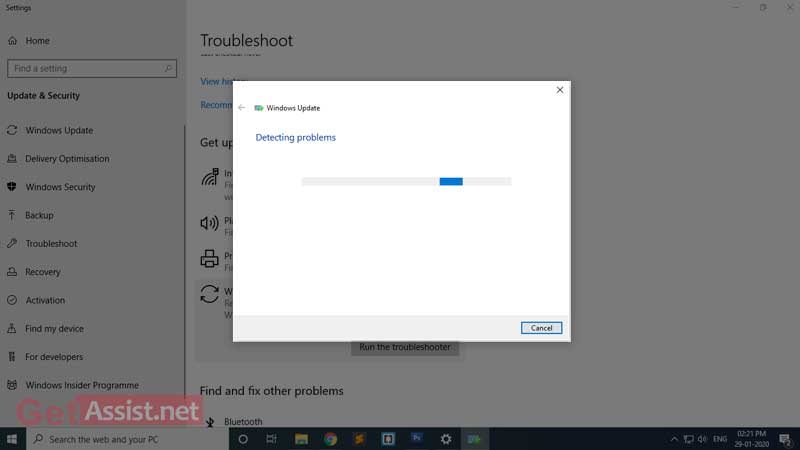 Windows updates detecting problem