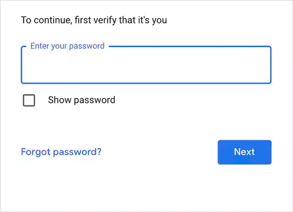 Enter your password