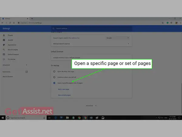 open a specific page or set of pages