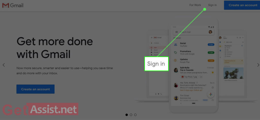 Sign into Gmail Account