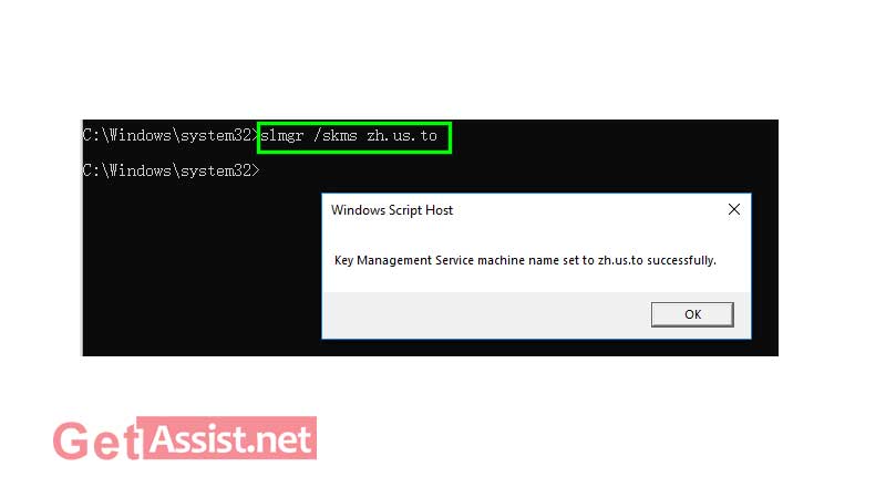 To activate Windows 10, Type slmgr /skms zh.us.to