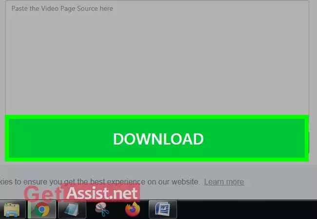 Paste the video and click on download
