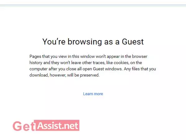 you are now using your browser as a guest