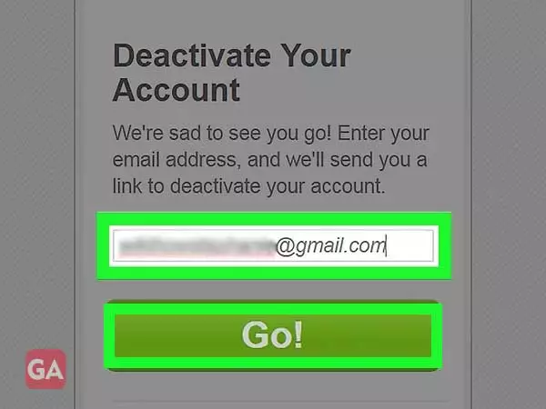 Enter the email address of Kik account and click on Go