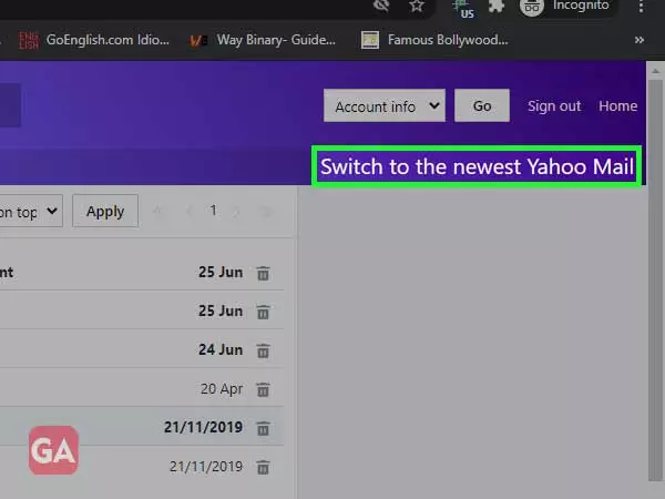 switch to the newest Yahoo mail