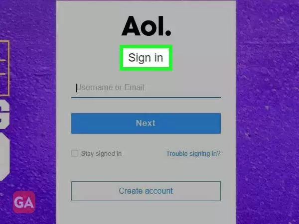 Go to aol.com and sign in to your account