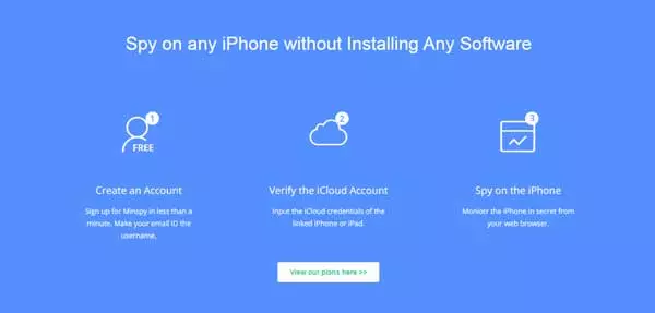 Sync Minspy with the spied iphone via adding device’s icloud username and password