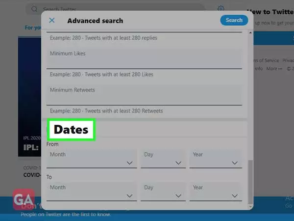 Go to twitter advanced search page and look for the Dates option
