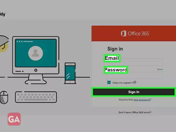 Enter your Office 365 email address or password