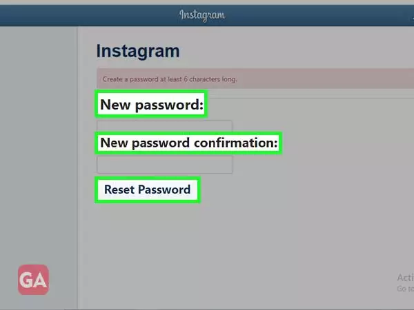 Enter ‘New Password’ twice and click on ‘Reset Password’ to complete the process