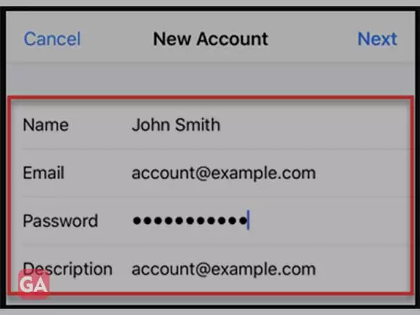 Enter the User Data like Name, Email, Password and Description