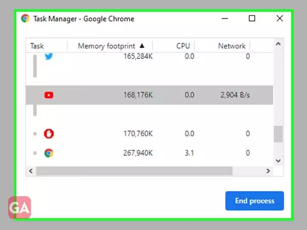 Press Shift+Esc to open Google Chrome’s Task Manager