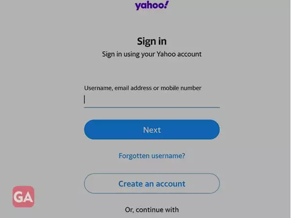 Enter your Yahoo Email Address and Password to login to the privacy dashboard