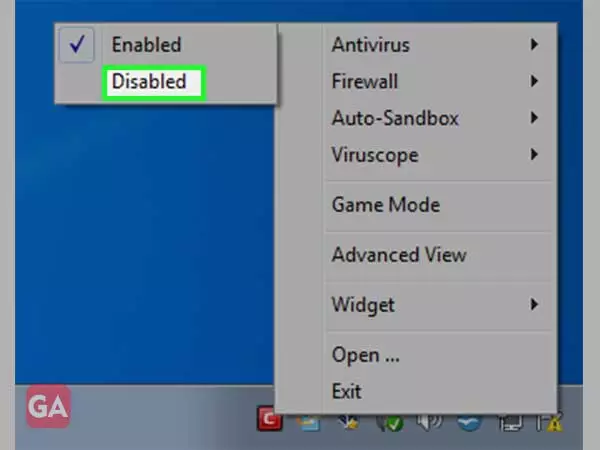 Temporarily disable your antivirus