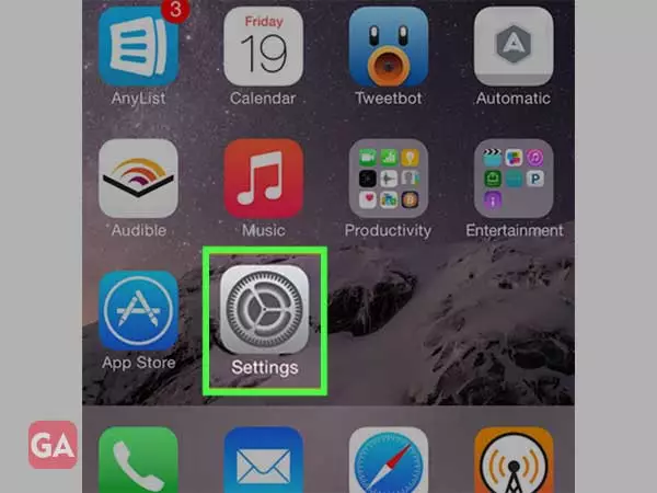Open the Settings app on your iPhone