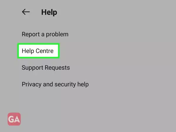 go to the 'Help Center'
