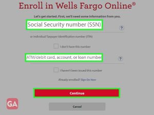 wells fargo customer online banking account login