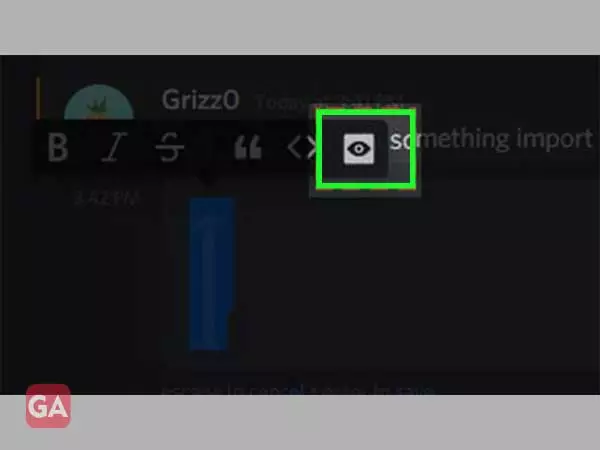 Click on the eye icon to mark highlighted part as a spoiler