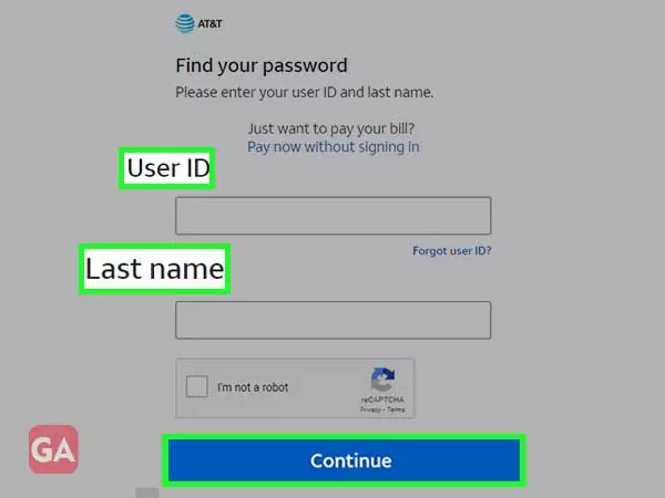 User id & last name