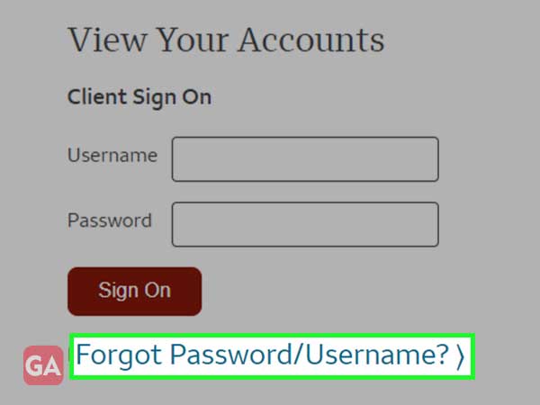 Go to the official website of Wells Fargo advisors and click ‘forgot password’