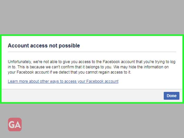 If you’re unable to verify the identity, click on ‘Learn more about other ways to access your Facebook account’ option