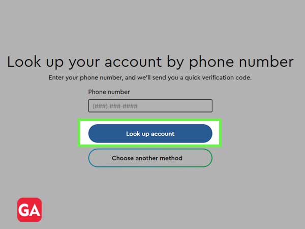 Enter your phone number & click on ‘Look up account’ to find your Cox email account’s User ID