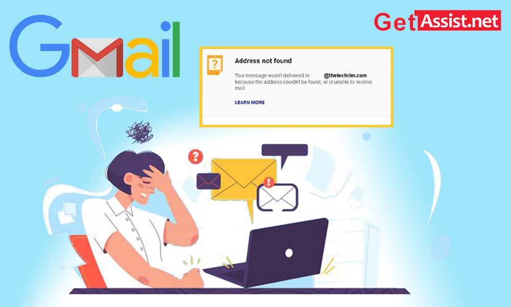 Gmail address not found error