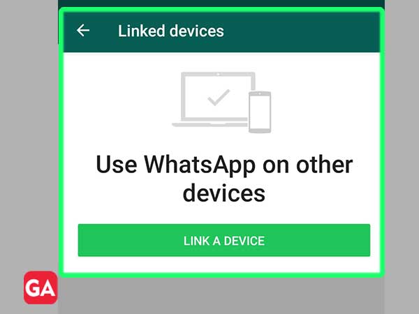 Tap ‘Link a Device’ option