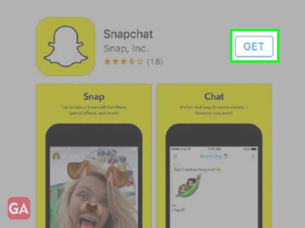 Get Snapchat through App Store