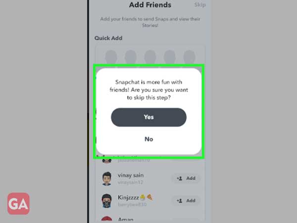 Add friends on Snapchat  