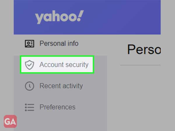 click on account security