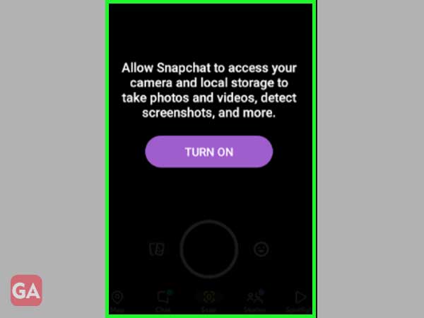Turn on the option to use Snapchat on Phone 