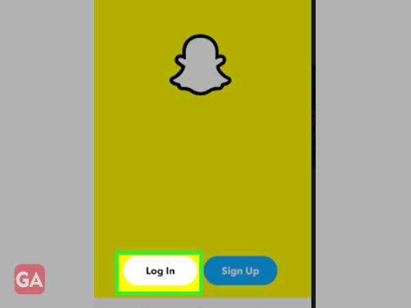 Login to Snapchat via mobile