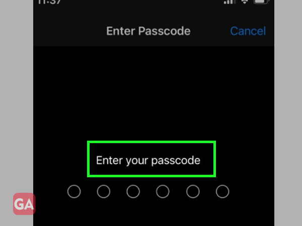 Enter your network Phone passcode