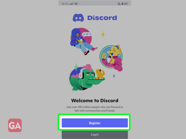 Register Discord on the Phone