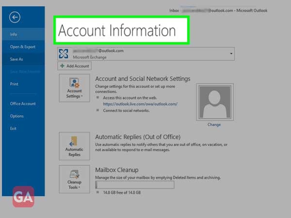Go to your outlook Account Settings