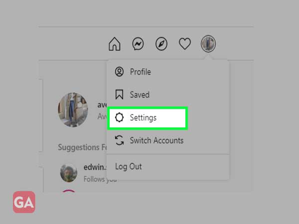 click settings