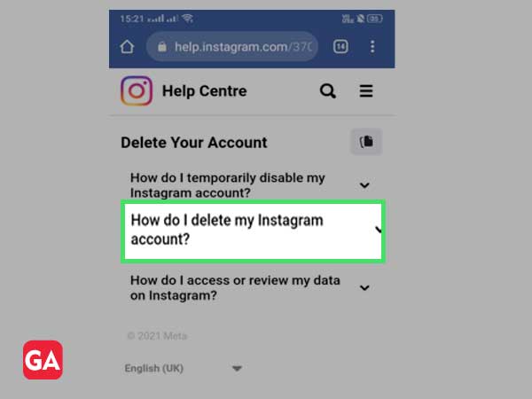 Go to How to delete my Instagram account?