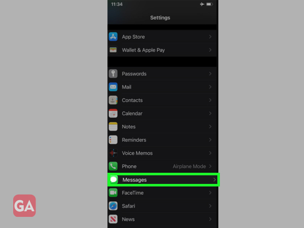 go to messages on your iPhone