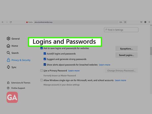  Logins and Passwords under Google Privacy and Security 