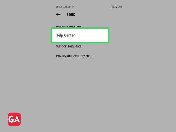 Go to Help center under Help Settings