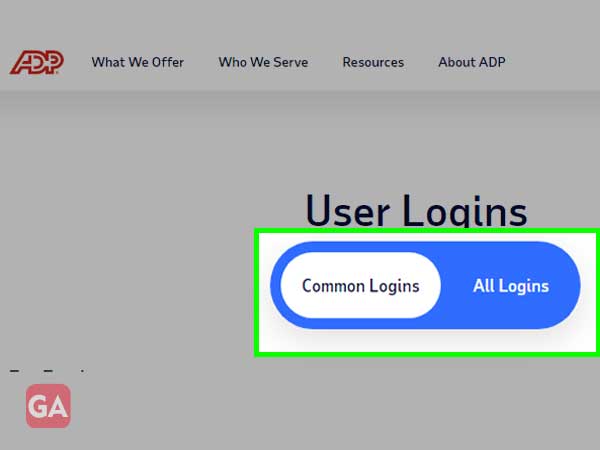 see two tabs- Common Logins and All Logins