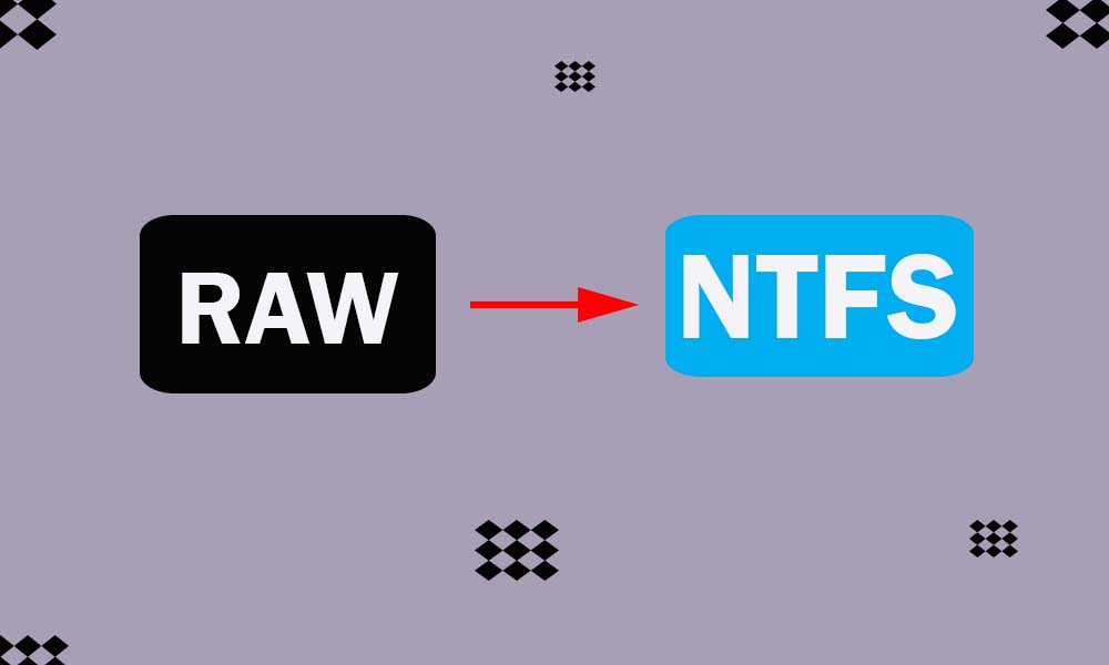 RAW to NTFS
