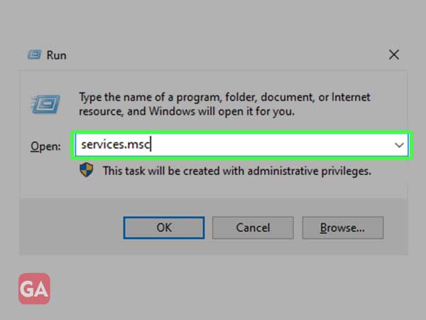 click the windows button + R and enter services.msc