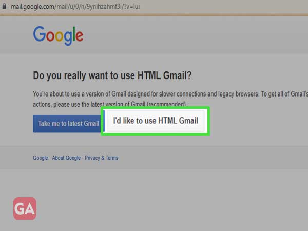 use Gmail on HTML