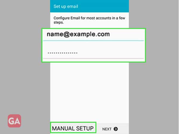 Fill in AT&T login credentials and click Manual setup.